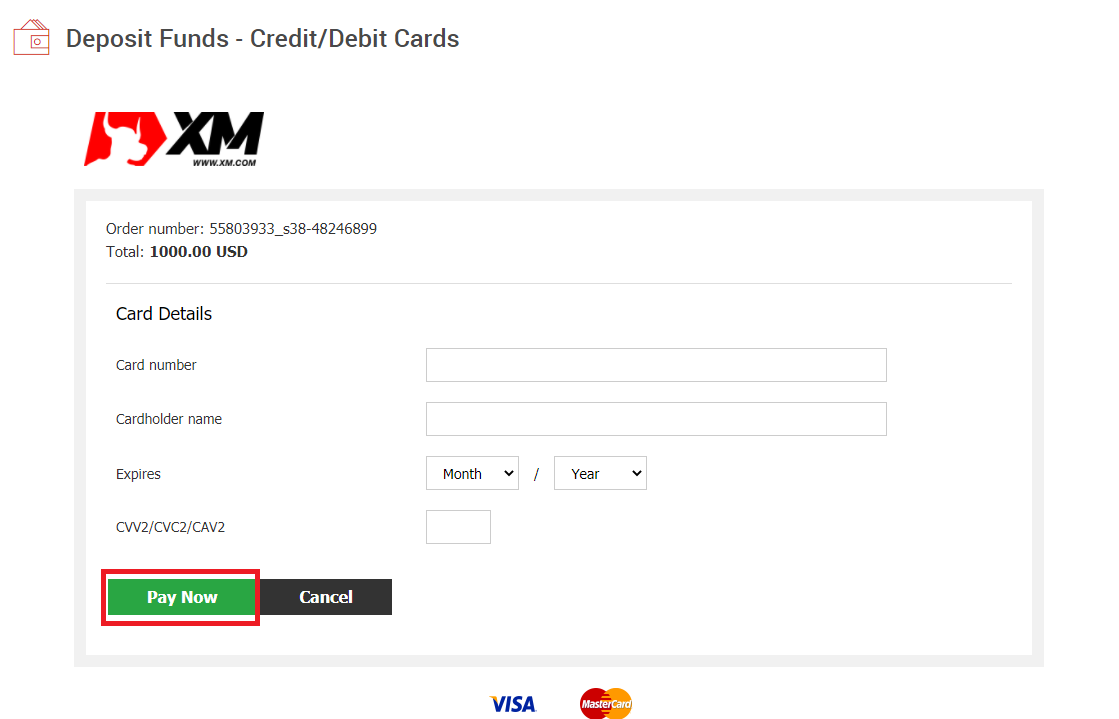 How to make a Deposit in XM Thailand
