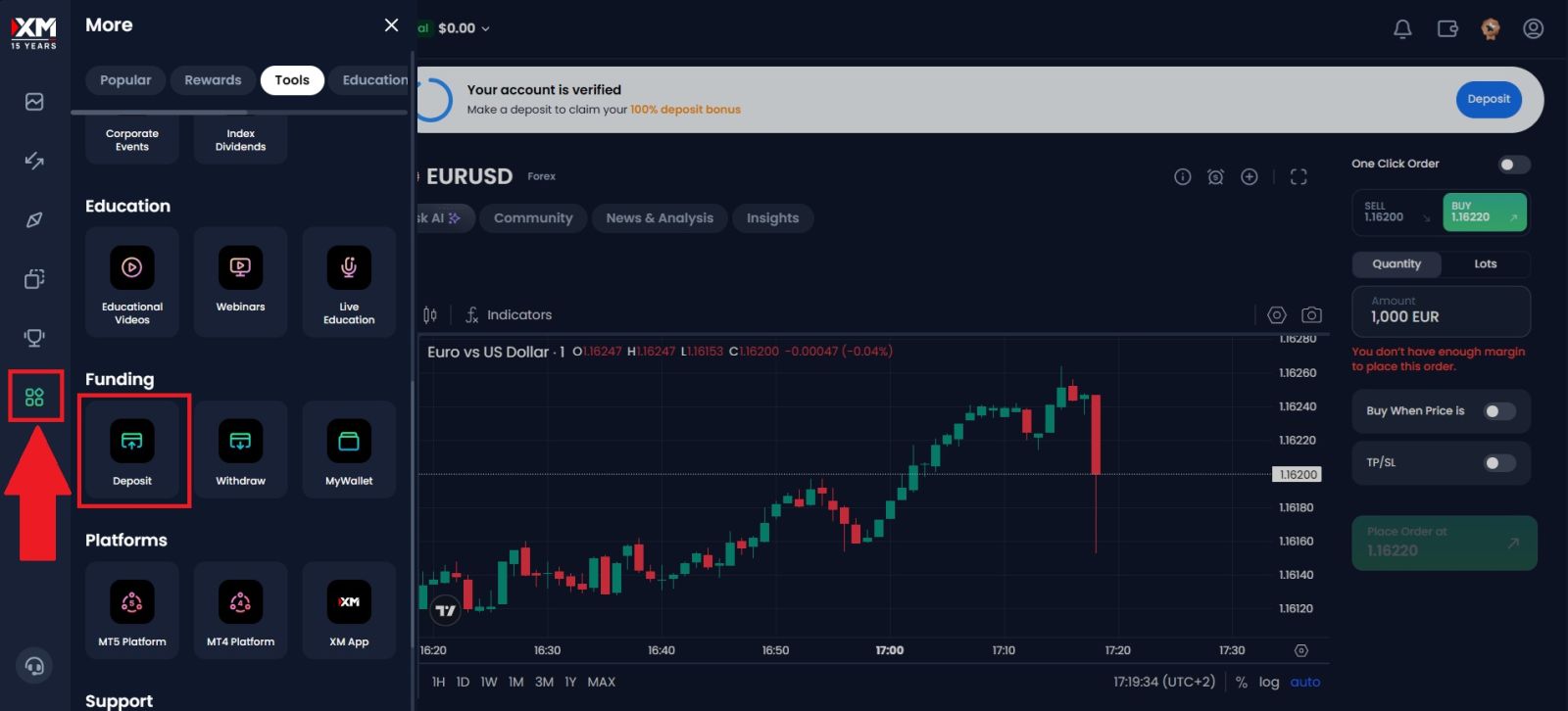 Cara Deposit Uang di XM pada tahun 2026: Metode Deposit, Biaya dan Waktu Proses