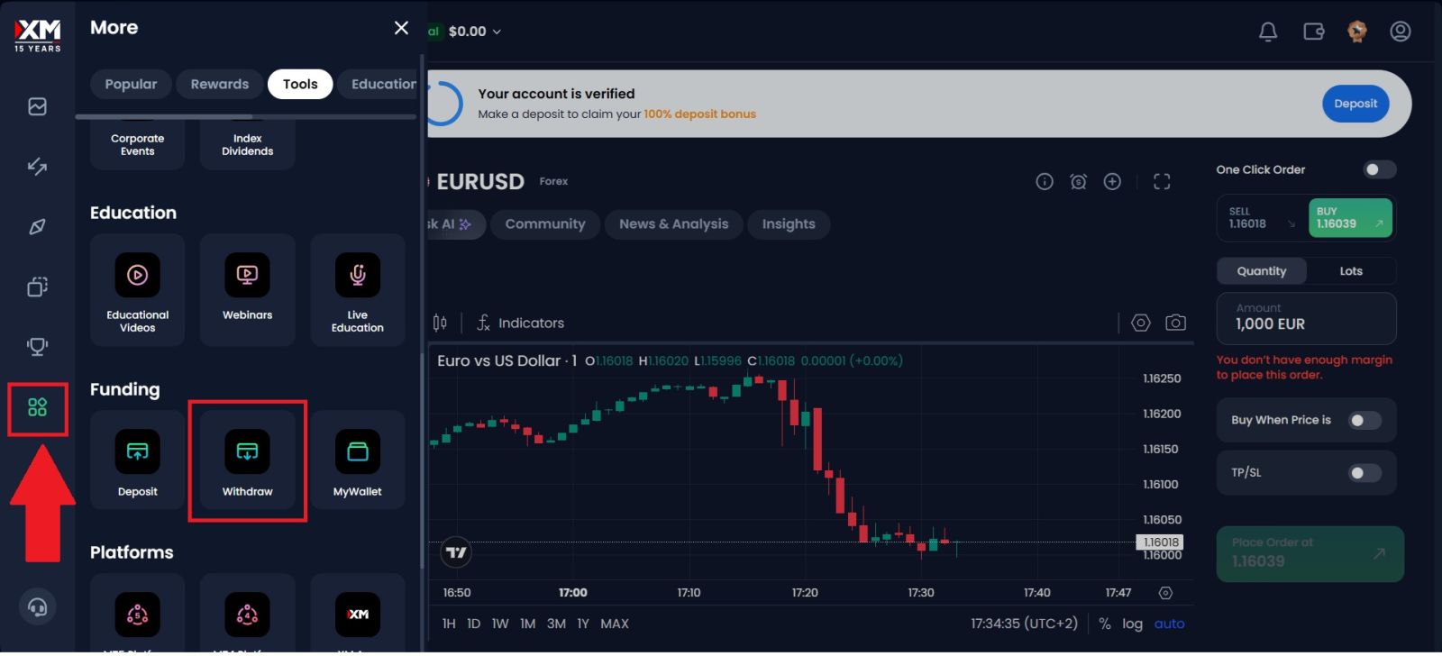Cara Menarik Uang dari XM pada tahun 2026: Metode Penarikan, Biaya & Waktu Proses